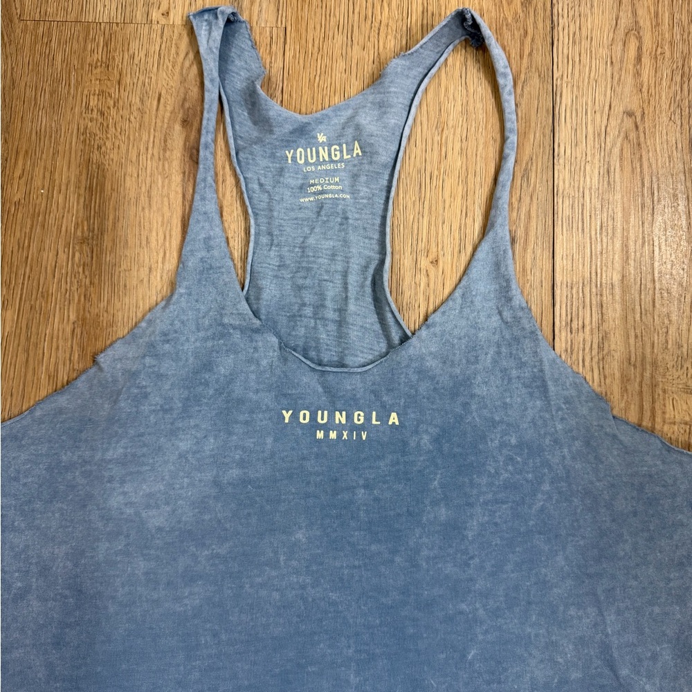 YoungLA Men's Stringers - Black, Teal, Light Blue - Picture 4 of 10